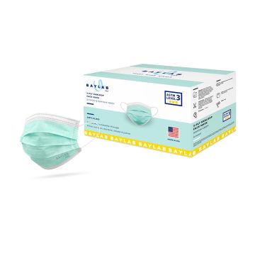 ASTM Level 3, Premium disposable face mask, made in the USA, Seafoam Green -- Short