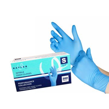 100% Nitrile Gloves - Blue, SM 200 pcs