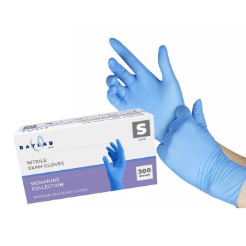 100% Nitrile Gloves - Blue, SM 300 pcs, CASE
